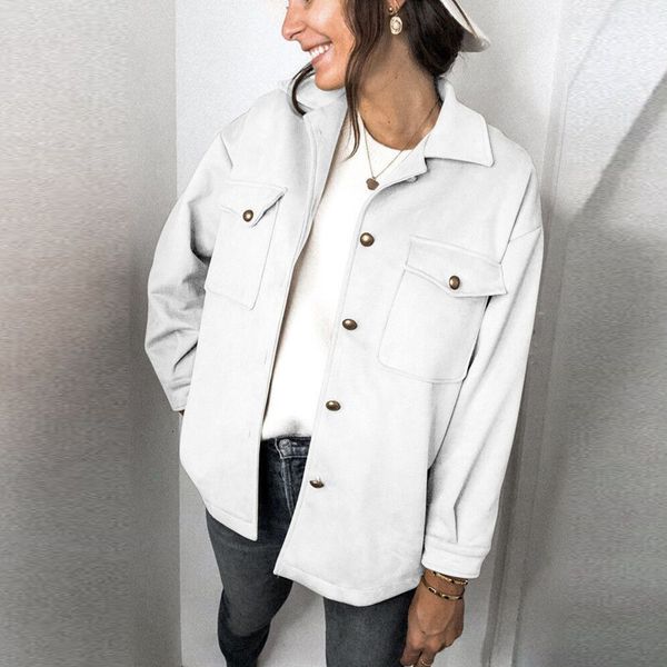 

reclaim winter warm turn down kraag jas random for women button women's basic jacket solid, Black;brown