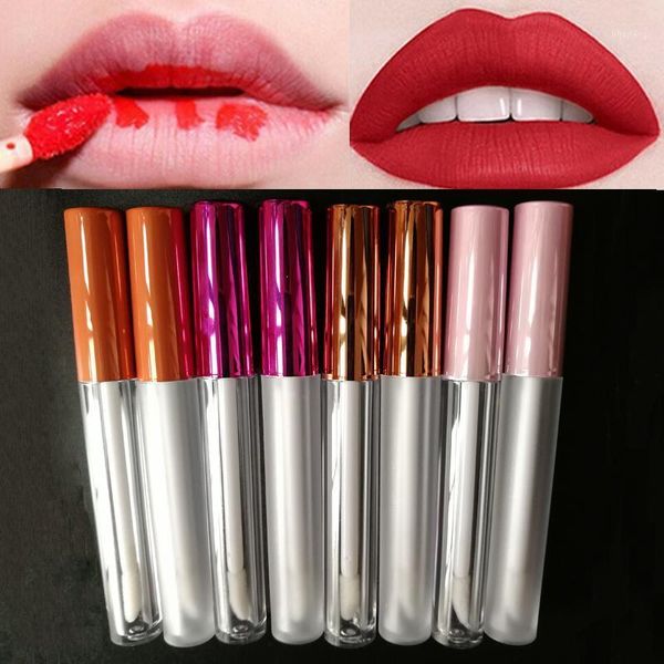 

storage bottles & jars 2pcs 3ml empty mini lip gloss tubes lipstick with caps container plastic labial glaze bottle for lady women make