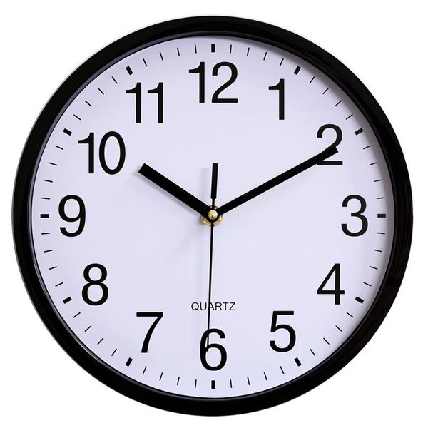 

wall clocks 10inch plastic clock home decoration quartz bedroom living room simple creative mute