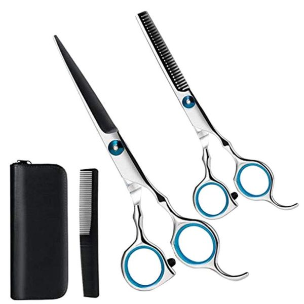 

1 set of hairdressing scissors teeth cut/flat cut hair styling tools hair salon tools set for barber home