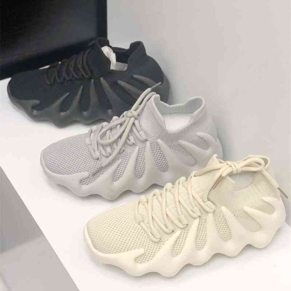 

450 dong skinny kan ye's same flying woven dad parent-child lovers, children's men's and women's running shoes, fashion, Black