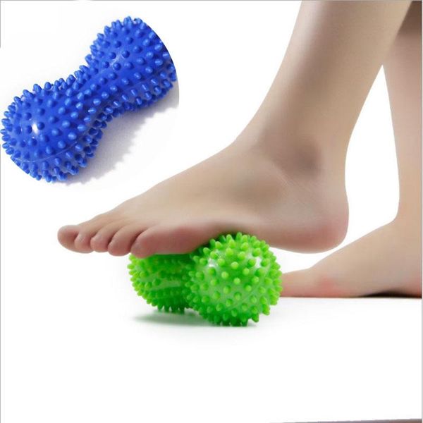 

yoga mats peanut shape massage sport fitness ball durable pvc stress relief body hand foot spiky massager trigger point pain