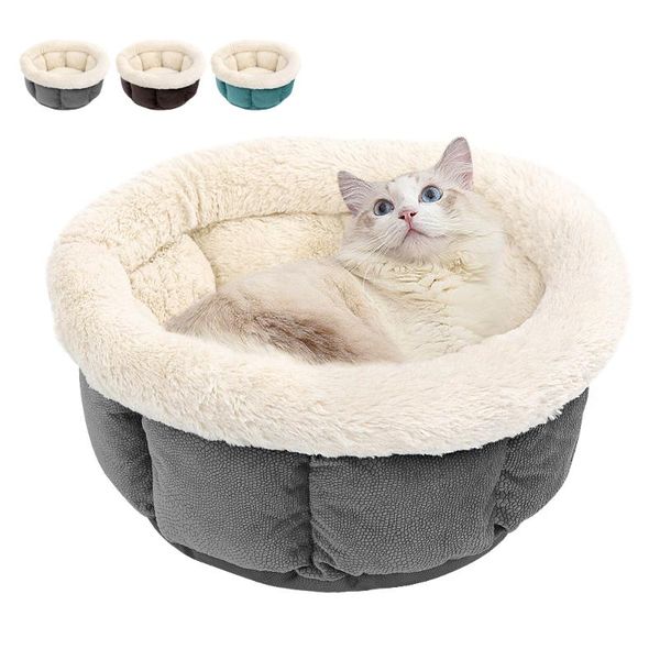 

warm cat bed round pet puppy cat house nest soft sleeping bag pet basket cushion puppy kennel for small meduim cats kitten dogs