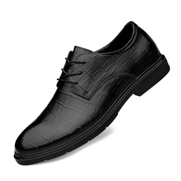 

dress shoes 2021 men's leather formal men big size 38-48 oxford for fashion office, Black