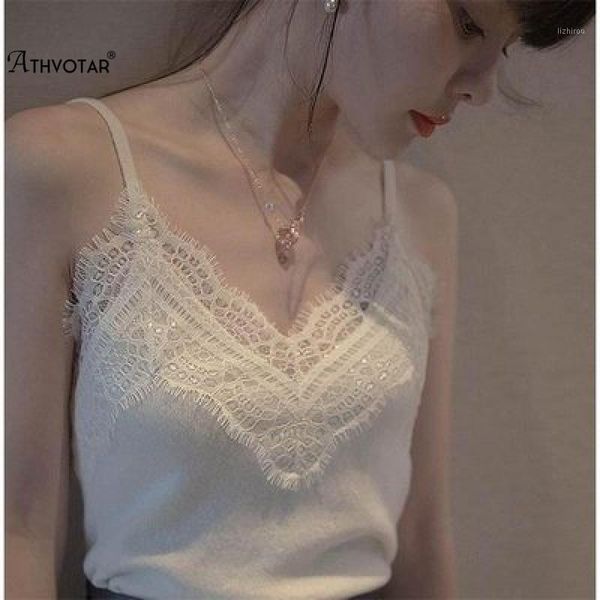 

lace summer women lacework hollow out tanks ladies v-neck loose vest strap party bandeau sling camisoles &, Black;white