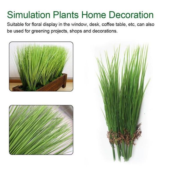 

artificial green plant fine grass 45cm plastic green potted decoration garden home grass