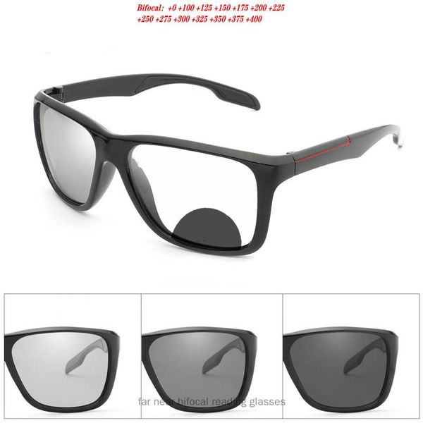 

sunglasses outdoor pochromic bifocal reading glasses multifocal near far plastic presbyopic for men sport driving nx, White;black