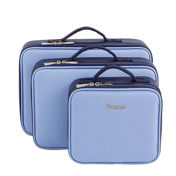

cosmetic bags & cases fashion pu leather makeup suitcase waterproof case portable storage box travel accessories toiletry bag