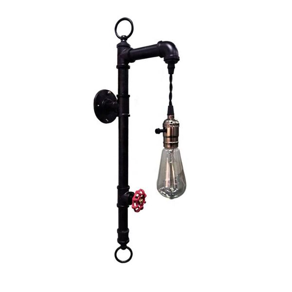 

creative water pipe loft wrought iron study wall lamp retro restaurant bar aisle corridor balcony bar industrial wind wall light