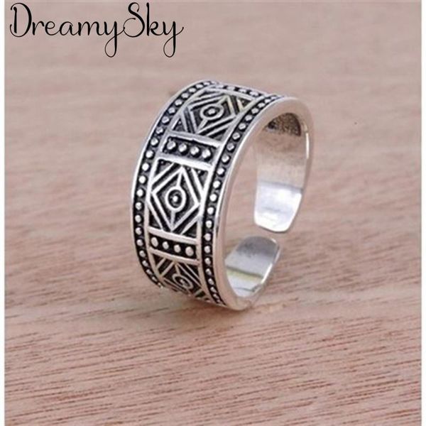 

wedding rings retro 925 sterling silver rhombus for women ladies jewelry big finger antique girls gifts anillos high quality, Slivery;golden