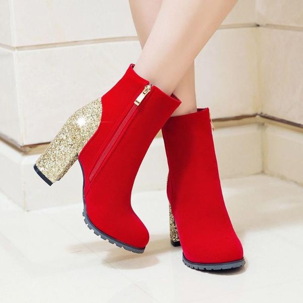 

boots with size code short wedding boot winter high, Black