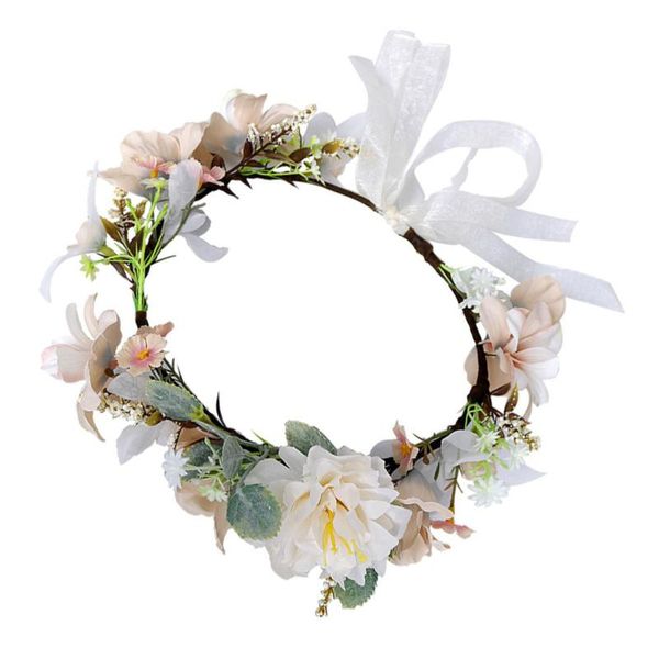 

1pc camellia wreath headband decorative headdress garland headpiece