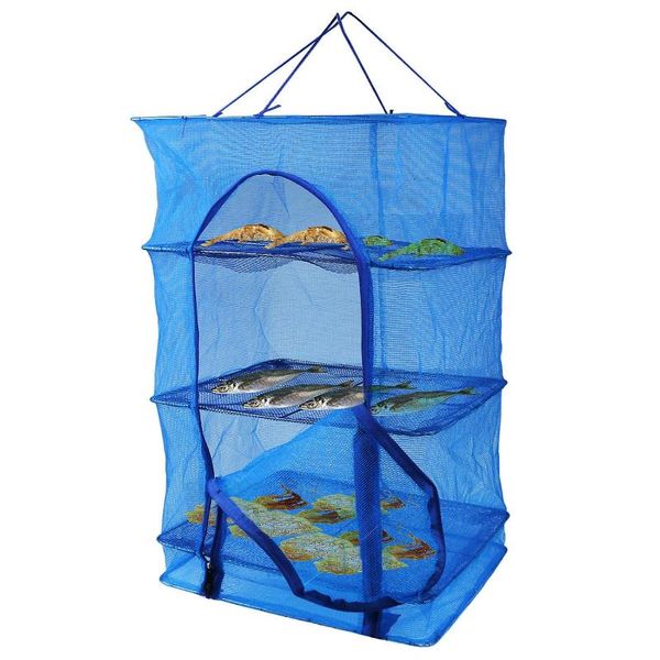 

laundry bags fish mesh hanging drying net dehydrator durable folding 4 layers vegetable dishes dryer rack
