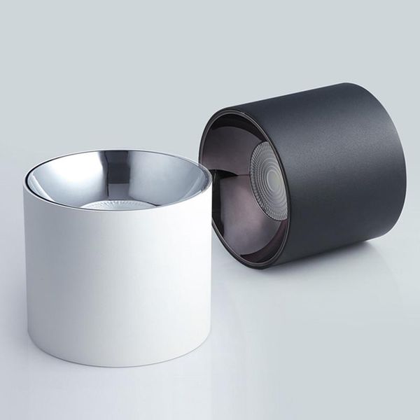 

downlights surface mounted cylindrical reflector cup led cob downlight 7w 12w 15w 20w 30w ceiling bulbs lamp spot light