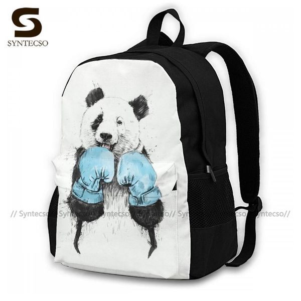 

panda backpacks jogging youth lightweight backpack aesthetic polyester bags