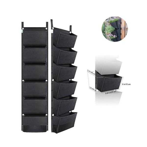 

planters & pots 11.81"*42.12" multi-port waterproof wall-mounted felt planting plant growth culture bag