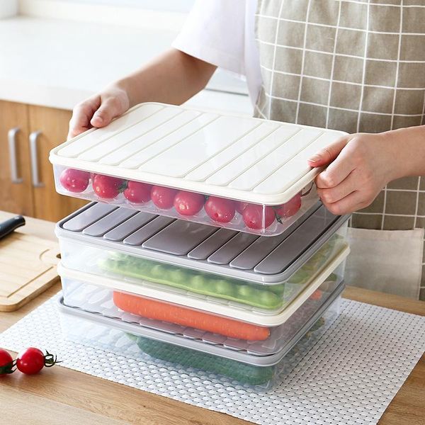 

storage bottles & jars 24 grid stackable egg holder saver box with lid er food container to keep fruits vegetables fresh protect organi