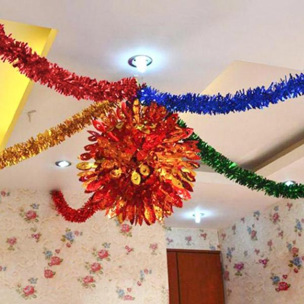 

decorative flowers & wreaths christmas decoration 500cm tinsel wreath for garden