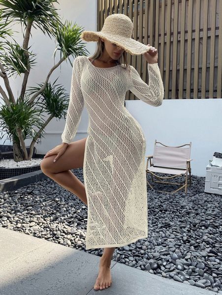 

split thigh cover up dress x8r0#, White;black