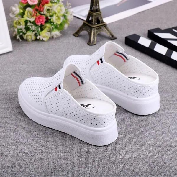 

slippers sandals and women's korean version of the thick bottom wedge with half drag women, Black