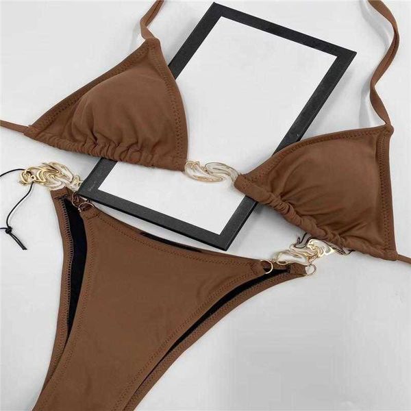 

fashion swimwears designers brands g chain black women swimsuit bikini set multicolors summer time beach bathing suits wind designer brand s, White;black