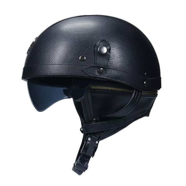 

motorcycle helmets pu vintage mask and detachable thermal bow tie helmet for adult