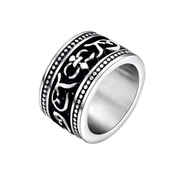 

factory outlet luxury party favor chrome/hearts rings tanabata gift personality croix cross titanium steel open ring male single quit tide i