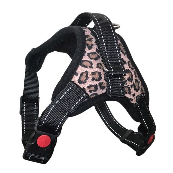 

dog collars & leashes heavy duty pet puppy safety harness with leash lead set reflective no-pull breathable large chest vest