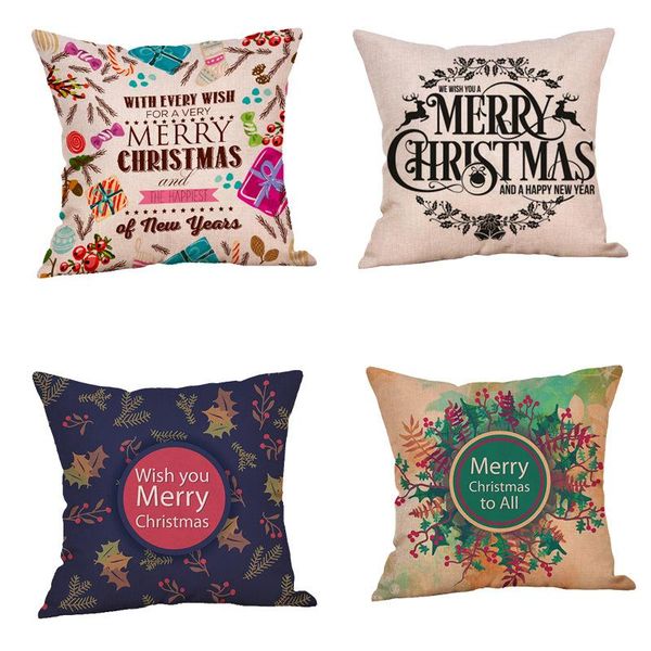 

cushion/decorative pillow throw-pillow-cover merry christmas letters painting decor cushion cover bed sofa linen pillowcase home decoration