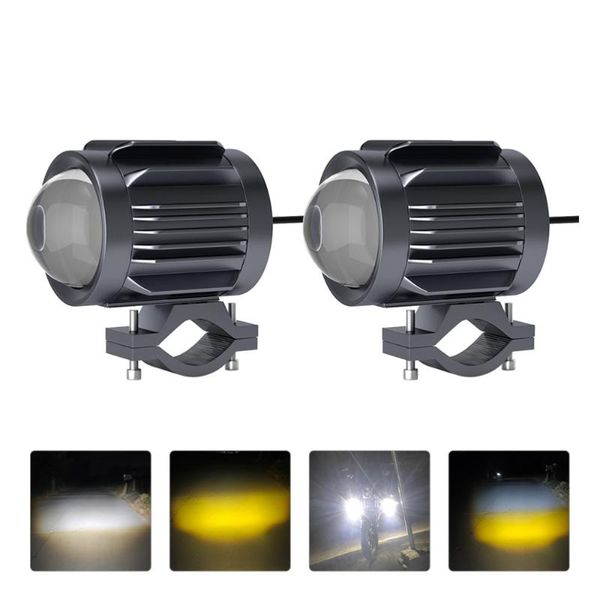 

car headlights 1 pair led working lamp modified light motorcycle driving (black)