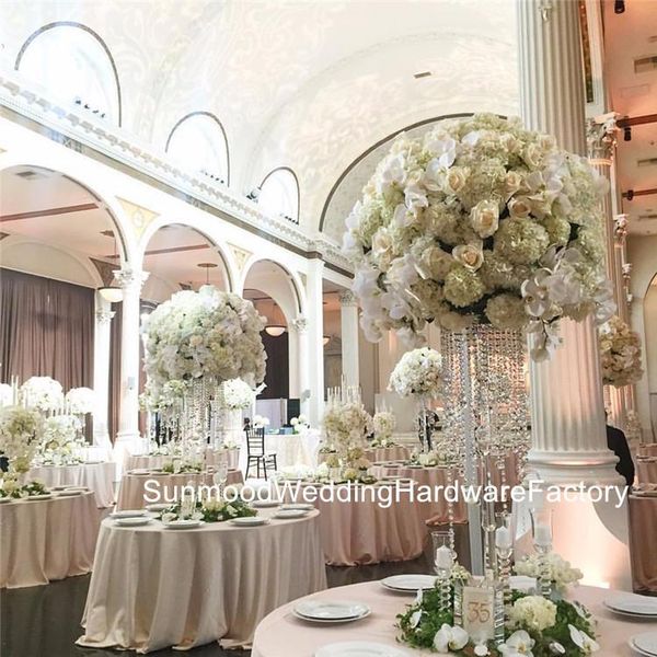 

decorative crystal beaded table centerpiece gold wholesale new style