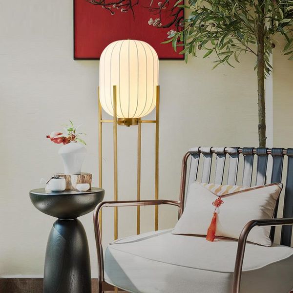 

simple new chinese table lamp living room copper table lamp bedroom bedside chinese style decorative