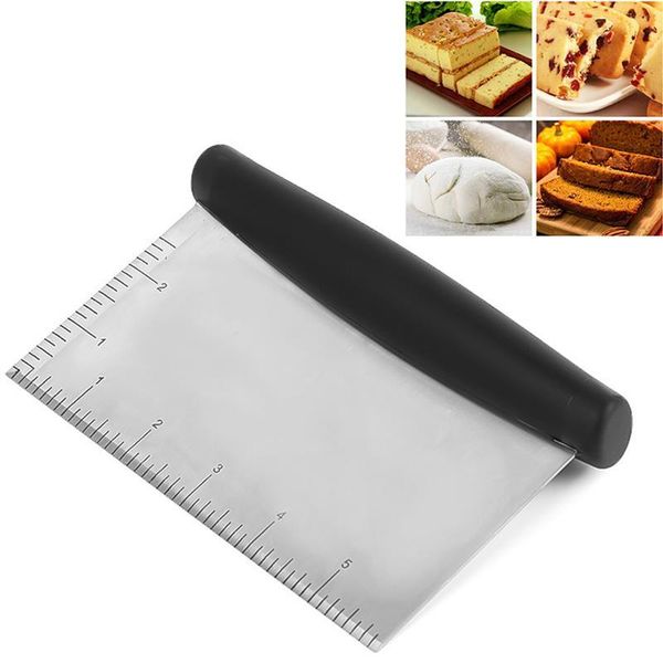 

baking & pastry tools 1 pcs multi-purpose bench scraper stainless steel pizza dough chopper cutter for diy bread and tool