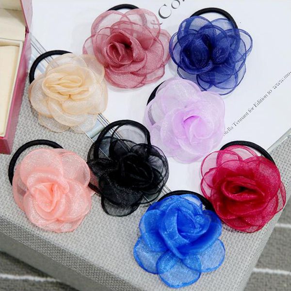 

autumn and winter new camellia hairring multi layer rose flower hair rope 9 shop hair accessories