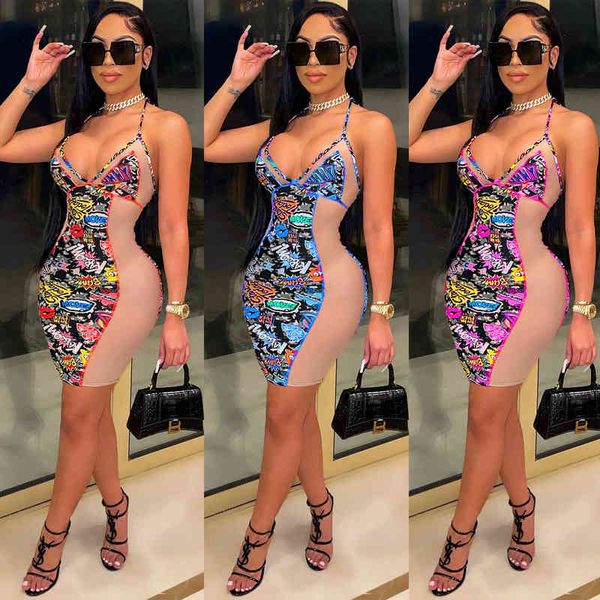 

casual dresses x5051 women's digital printing suspender dresses, Black;gray