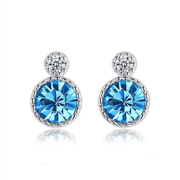 

ocean heart s925 pure sier earrings female austrian fashion korean earrings, Golden