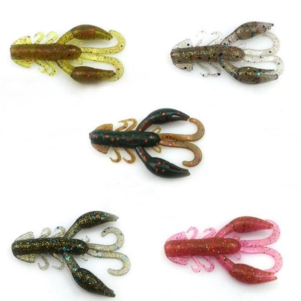 

5pcs/lot soft shrimp sile lures worm 5cm 2g fishing lures fishing kit sile artificial lobster worm shrimp bai jllley