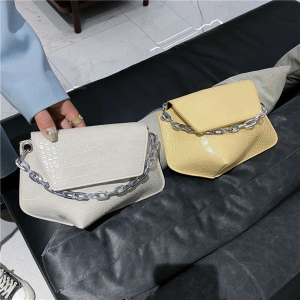 

hbp chain hand 2021 new fashion texture crocodile single shoulder bag