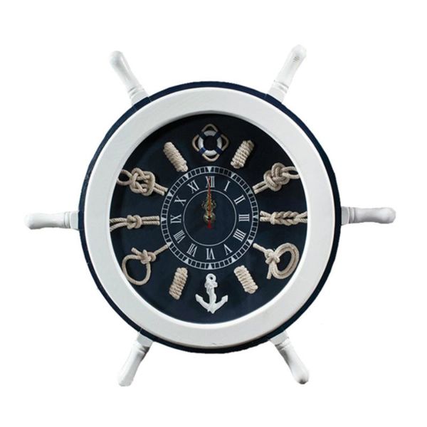 

wall clocks mediterranean style woody decorative clock shabby chic zegar vintage home decor wekkerradio watch modern
