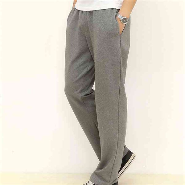 

plus size 7xl 100%cotton straight women pant casual super loose trousers elastic autumn male sweatpants gray mens jogger, Black