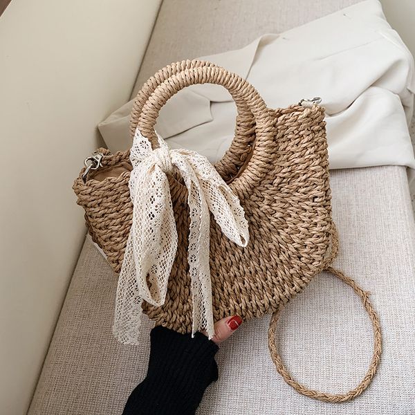 

summer straw woven women's bags 2021 fashion new shoulder bag handbag