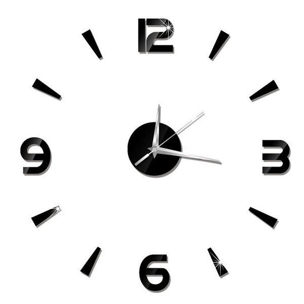 

wall clocks 3d diy clock modern acrylic arabic numeral for home living room bedroom decoration without battery