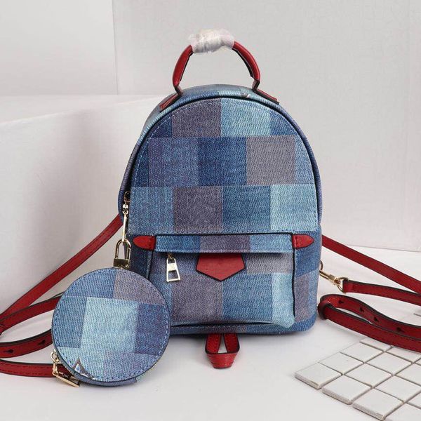

women backpack handbags purses fannypack artwork fashion leisure check cowhide genuine leather lady bag y6u