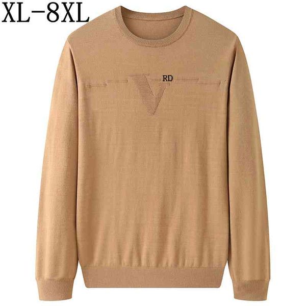 

men's sweaters 8xl 7xl 6xl 2021 autumn winter large men's sweater business soft warm casual, White;black
