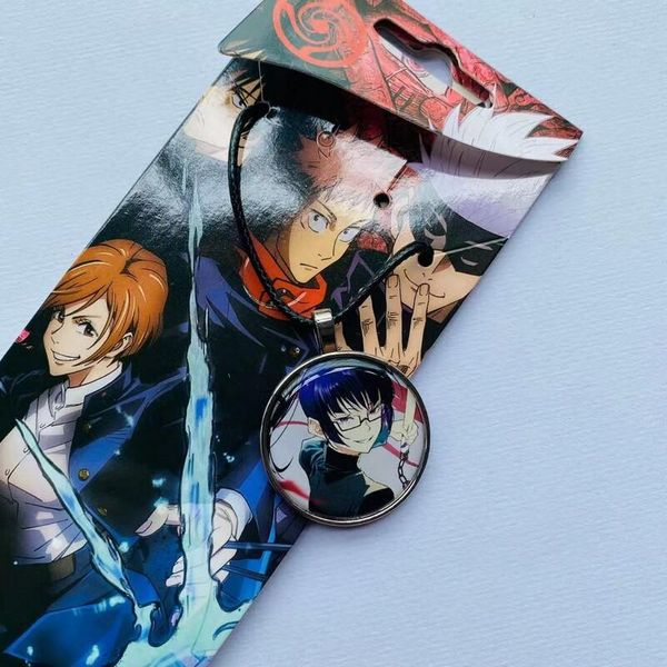 

earrings & necklace 10kinds jujutsu kaisen nanami kento zenin maki gojo satoru kugisaki nobara itadori yuji pendant figure keychain keyring, Silver