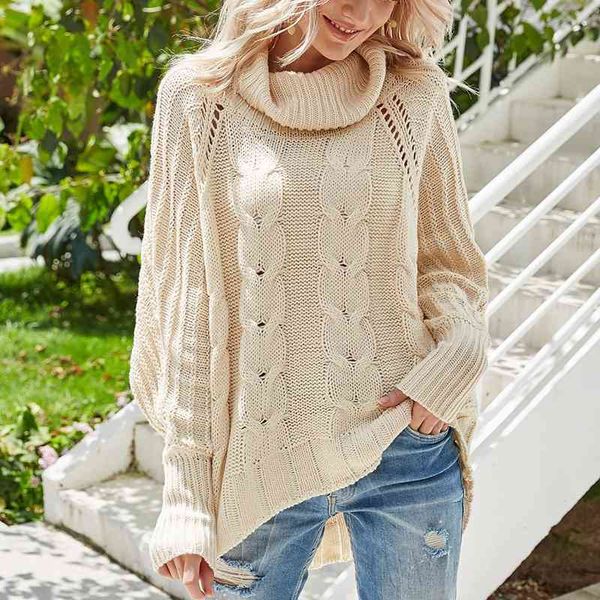 

plus size turtleneck sweaters women autumn winter pull jumpers european casual loose sweater female oversized 210603, White;black