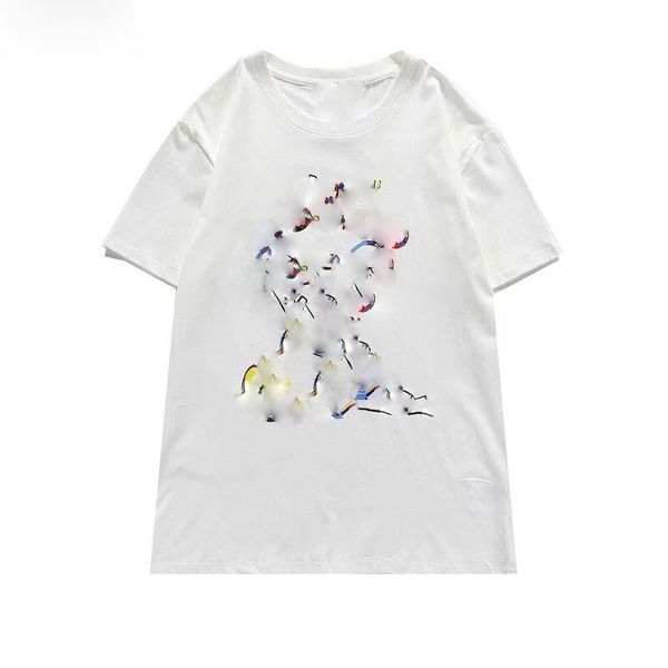 

2021 mens designer t shirt fashion tshirts men tshirts short sleeve women's casual tees hip hop streetwear tshirts, White;black