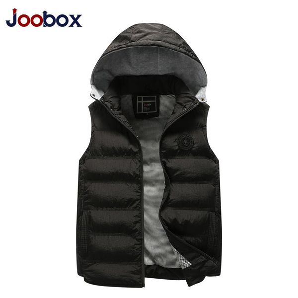 

men's vests down vest men autumn winter warm casual waistcoat sleeveless jacket man windproof mens overcoats hat detachable, Black;white