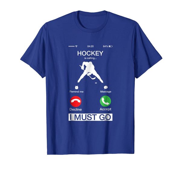 

hockey is calling and i must go funny phone screen t-shirt, White;black