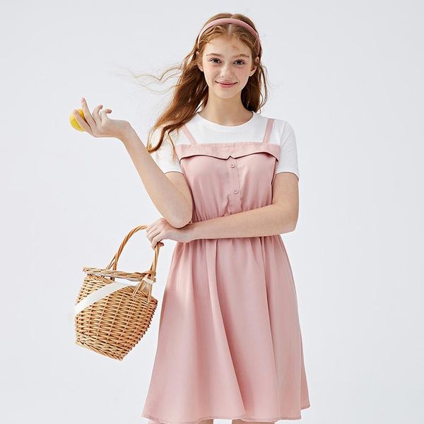 

party dresses semir dress women autumn sweet floral waist slim short sleeve fairy fashion for ladies, White;black